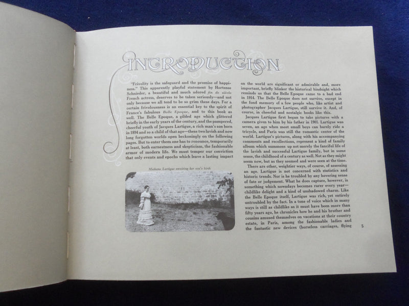 1966 BOYHOOD PHOTOS OF J. H. LARTIGUE HARDCOVER BOOK - KD 8759