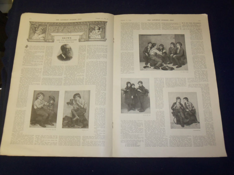1899 JANUARY 21 THE SATURDAY EVENING POST MAGAZINE - NICE ILLUSTRATIONS - B 6691
