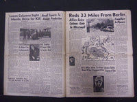 1945 FEB 3 NEW YORK DAILY MIRROR-REDS STORM FRANKFURT; 33 MI. TO BERLIN- NP 2223