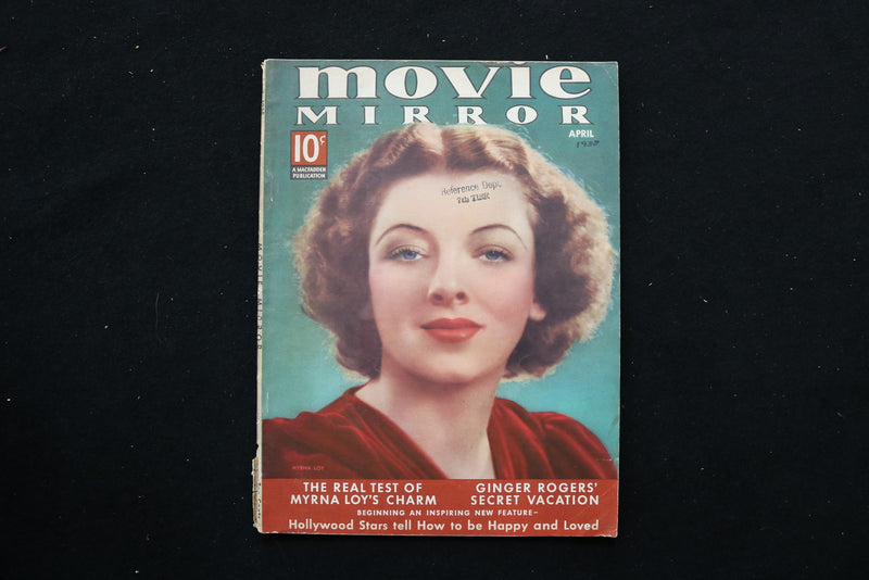 1936 APRIL MOVIE MIRROR MAGAZINE - MYRNA LOY COVER - E 10640