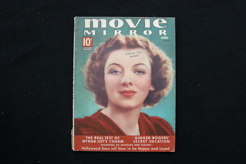 1936 APRIL MOVIE MIRROR MAGAZINE - MYRNA LOY COVER - E 10640