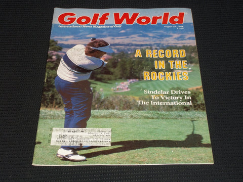 1988 AUGUST 26 GOLF WORLD MAGAZINE - JOEY SINDELAR FRONT COVER - E 6205