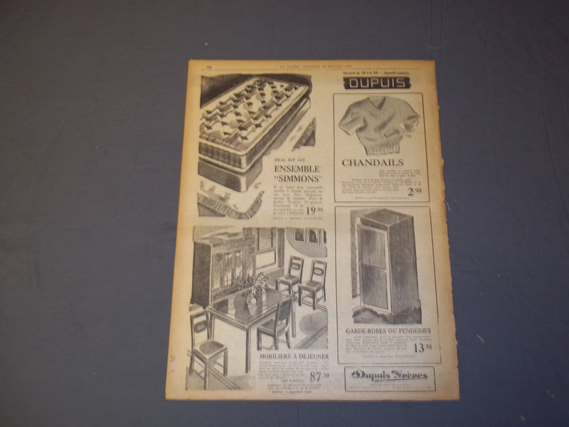1944 JAN 28 LA PATRIE NEWSPAPER-BATAILLE FAIT RAGE DANS LES RUES DE ROME-FR2402
