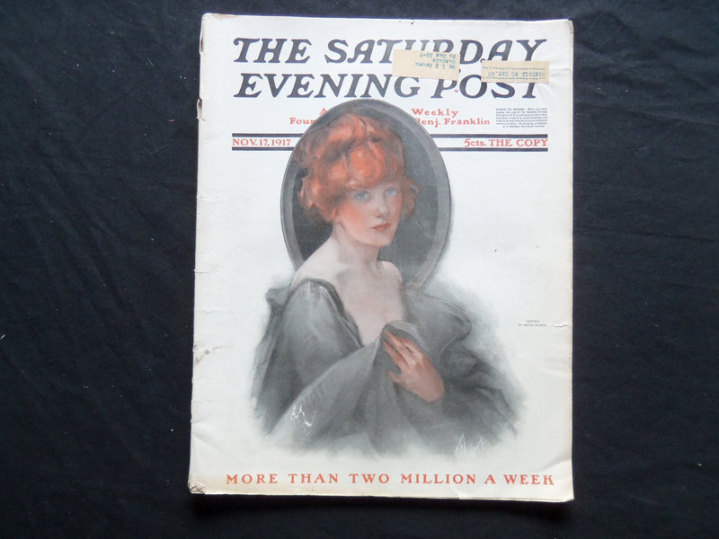 1917 NOVEMBER 17 THE SATURDAY EVENING POST MAGAZINE - ILLUSTRATED COVER - SP 830