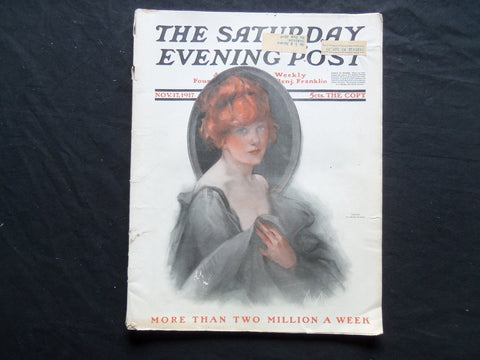 1917 NOVEMBER 17 THE SATURDAY EVENING POST MAGAZINE - ILLUSTRATED COVER - SP 830