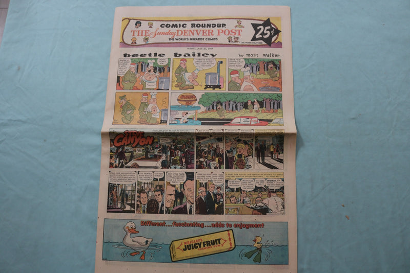 1969-1974 SATURDAY-SUNDAY COLOR COMIC SECTIONS - LOT OF 3 - NP 9175
