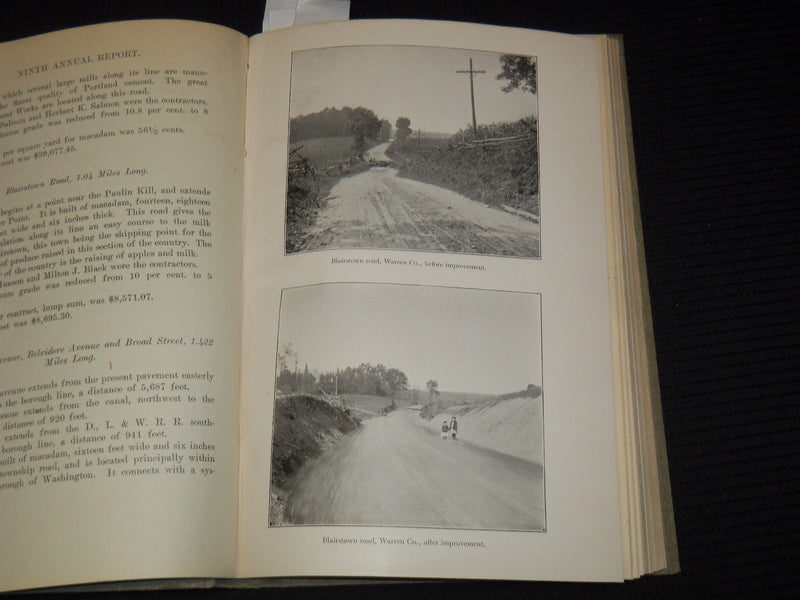 1902 NINTH ANNUAL REPORT OF COMMISSIONER OF PUBLIC ROADS - NEW JERSEY - KD 4583F
