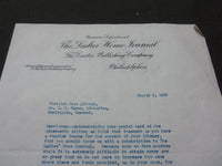 1899 LADIES' HOME JOURNAL MAGAZINE BUSINESS DEPARTMENT LETTERS LOT 2 - J 1811