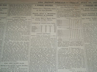 1885 JULY 24 BOSTON HERALD - GEN. GRANT'S LAST HOURS - BASEBALL - NP 3975