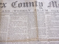 1870-1871 ESSEX COUNTY MERCURY NEWSPAPER LOT OF 12 ISSUES - SALEM - NP 2385