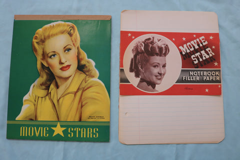1940'S BETTY GRABLE NOTEBOOK AND PAPER - LOT OF 2 - K 2537