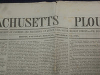 1848 NOVEMBER 11 MASSACHUSETTS PLOUGHMAN - TAYLOR ELECTED- THANKSGIVING- NP 5156