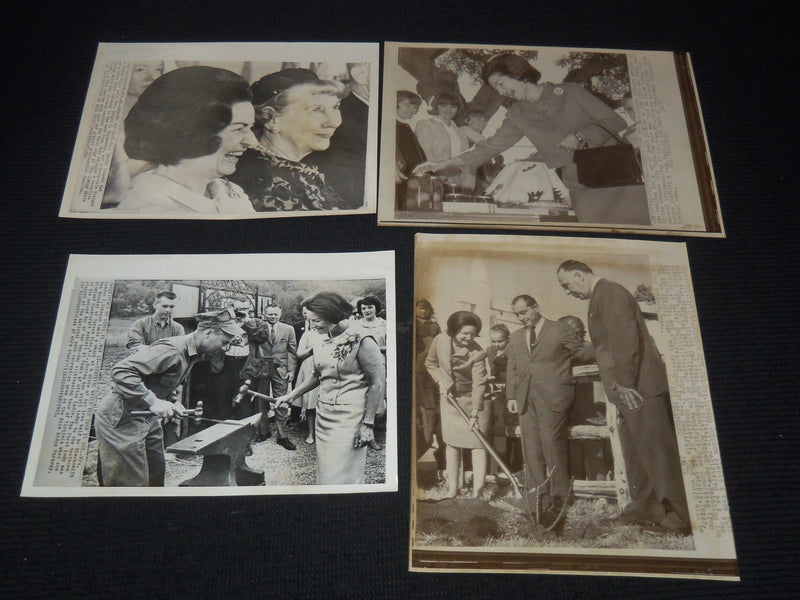 LADY BIRD JOHNSON WIRE PHOTOS LOT OF 9 - 8x10 - #102