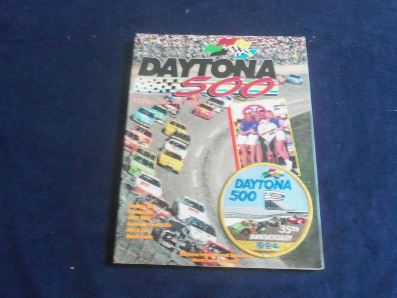 1994 FEB 20 36TH DAYTONA 500 RACING PROGRAM W/PATCH - GREAT PHOTOS - SP 3744G