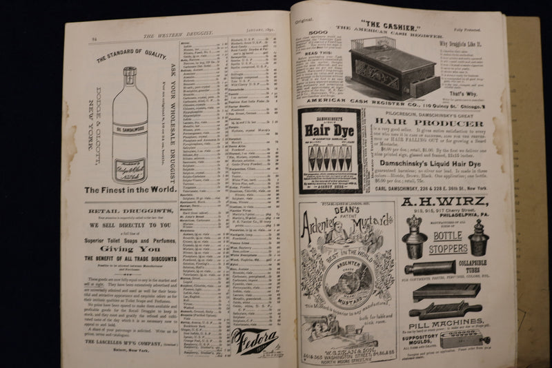 1892 JANUARY 15 WESTERN DRUGGIST MAGAZINE - K 1656