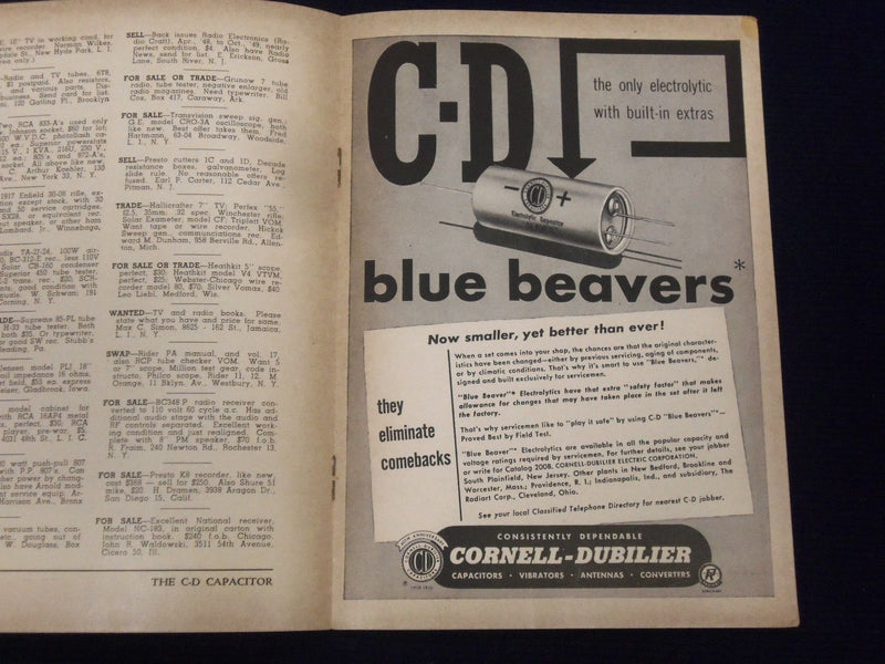 1950-1954 THE CAPACITOR CORNELL DUBILIER MAGAZINE LOT OF 14 ISSUES - O 2182