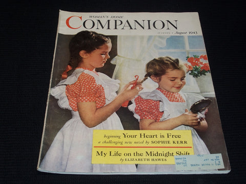 1943 AUGUST WOMAN'S HOME COMPANION MAGAZINE NICE FRONT COVER - E 2636