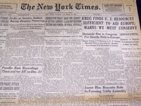 1947 OCTOBER 19 NEW YORK TIMES - ARAB & ZIONIST PARTITION CLASH - NT 3280