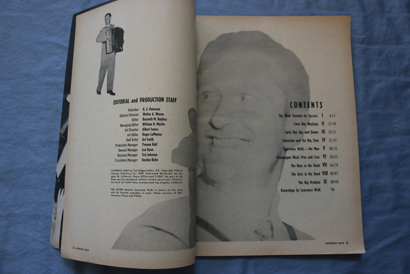 1956 LAWRENCE WELK MAGAZINE - BEHIND THE SCENES WITH LAWRENCE WELK - E 9030