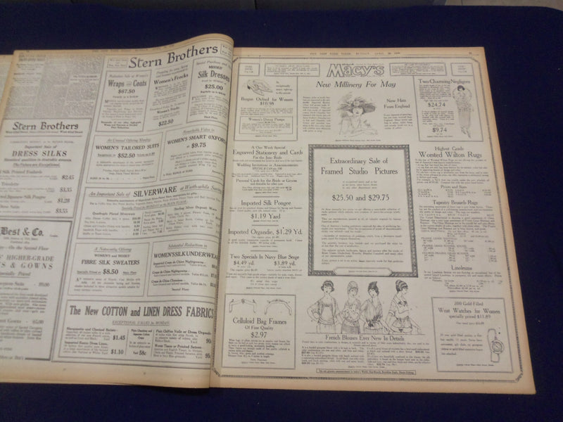 1920 APRIL 25 NEW YORK TIMES - WILSON PLAN FOR FIUME IS ACCEPTED - NT 8294