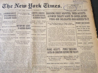 1921 DECEMBER 21 NEW YORK TIMES - HARDING ACCEPTS 4-POWER TREATY - NT 6145