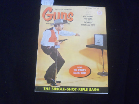 1959 SEPTEMBER GUNS MAGAZINE - DEE WOOLEM - J 7807