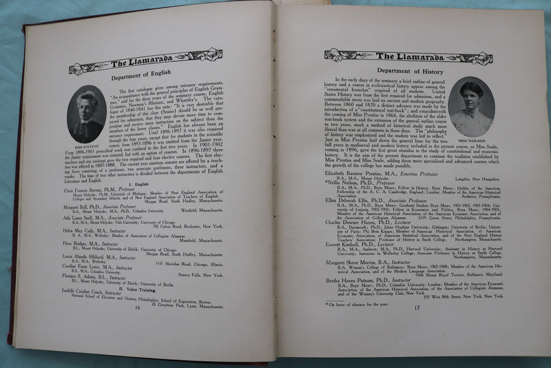 1910 THE LLAMARADA MT. HOLYOKE COLLEGE YEARBOOK - SOUTH HADLEY, MA - YB 3589