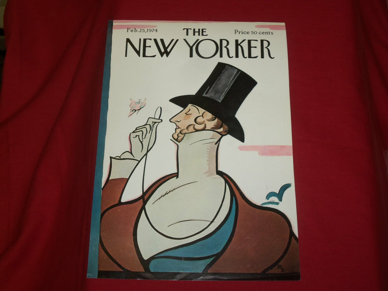 1974 FEBRUARY 23 NEW YORKER MAGAZINE FRONT COVER ONLY - GREAT ART FOR FRAMING