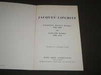 1959 NOV 10-DEC 5 JACQUES LIPCHITZ EXHIBITION SOFTCOVER BOOK - J 2281