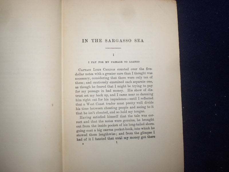 1926 IN THE SARGASSO SEA HARDCOVER BOOK BY THOMAS A. JANVIER - KD 9060