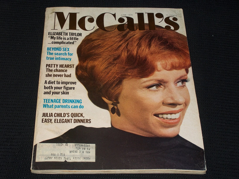 1976 JUNE MCCALL'S MAGAZINE - CAROLE BURNETT FRONT COVER - E 765