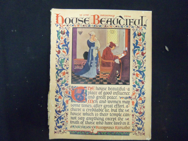 1923 JANUARY HOUSE BEAUTIFUL MAGAZINE - GREAT PHOTOS & ADS - ST 3684