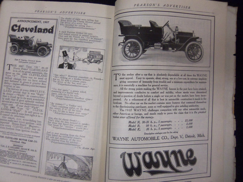 1907 FEBRUARY PEARSON'S MAGAZINE - NICE STORIES, ADS & ILLUSTRATIONS - ST 3007