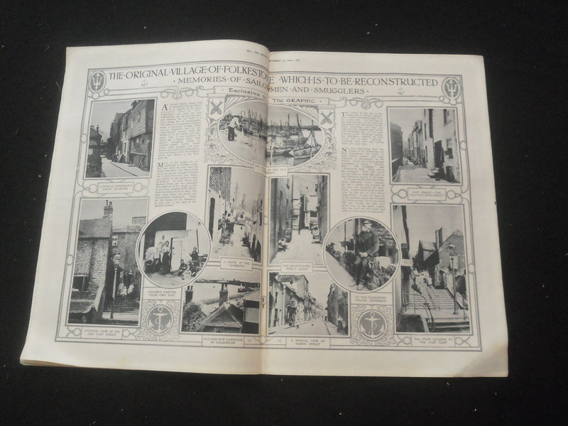 1924 SPTEMBER 13 THE GRAPHIC MAGAZINE - TRANSFORMING OLD FOLKSTONE - SP 8013Z