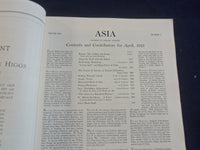 1925 APRIL ASIA MAGAZINE - GREAT PHOTOS, STORIES & ADS - SP 1223A