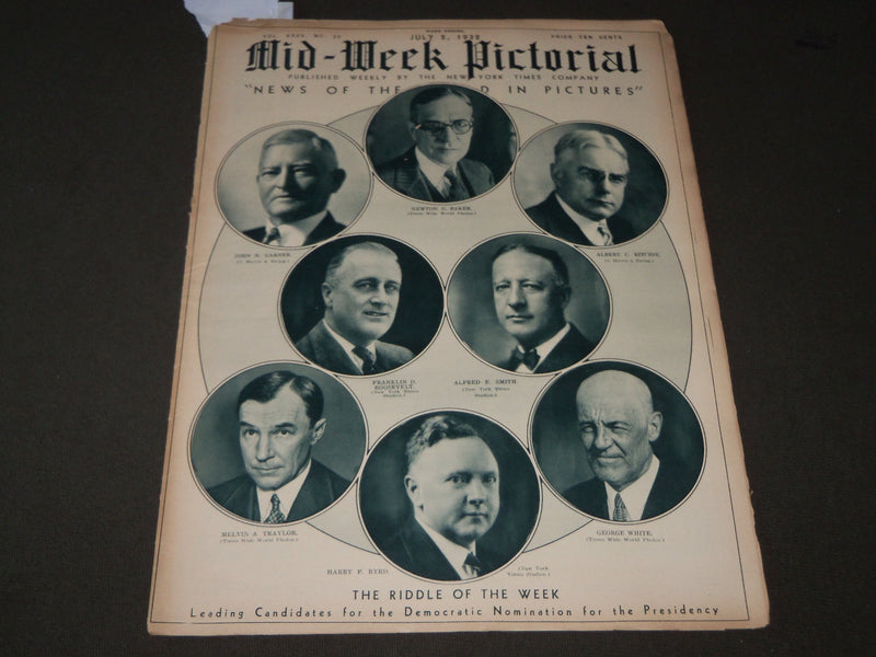 1932 JULY 2 MID-WEEK PICTORIAL MAGAZINE SECTION -SHARKEY SCHMELING FIGHT- J 3233
