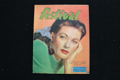 1951 NOVEMBER 21 FESTIVAL MAGAZINE - YVONNE DE CARLO COVER - E 25950