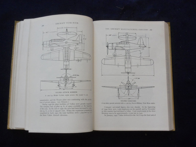 1941 THE AIRCRAFT YEAR BOOK HARDCOVER BOOK -AERONAUTICAL CH. OF COMM. - KD 8258