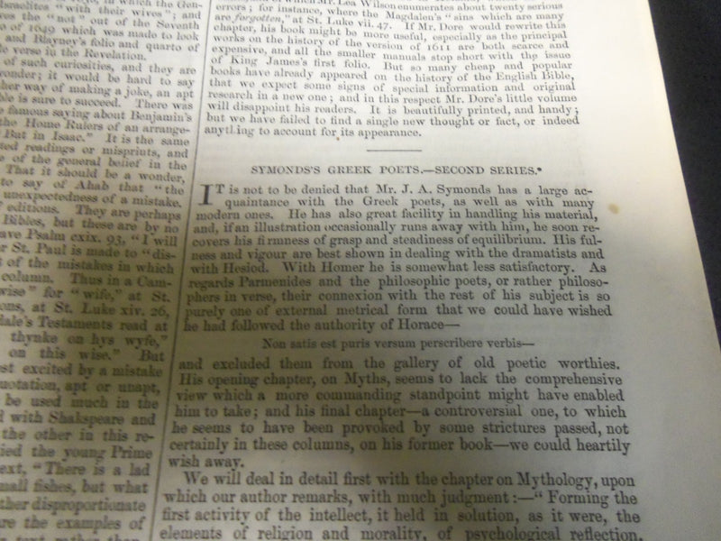 1876 SATURDAY REVIEW 2 BOUND VOLUMES - COMPLETE YR- PUBLISHED IN LONDON - R 1071