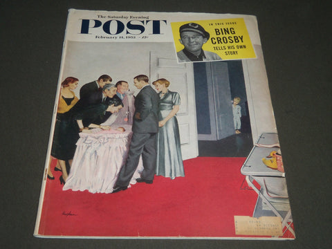 1953 FEB 14 THE SATURDAY EVENING POST MAGAZINE - ILLUSTRATED COVER - SP 1950