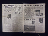 1945 APRIL 5 NEW YORK DAILY NEWS - 3RD, 9TH ROLL ON BERLIN ROAD - NP 2187