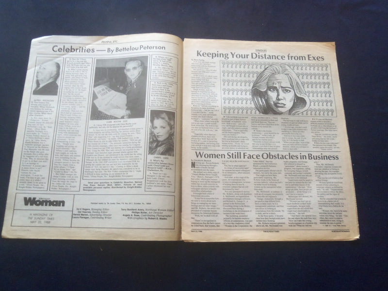 1988 MAY 22 NORTHEAST WOMAN NEWSPAPER - SCRANTON, PA -CHRISTOPHER WALKEN-NP 6190