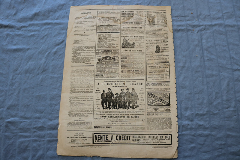 1873 JUNE 29 LE GRELOT NEWSPAPER - ACTUALITE - ALFRED LE PETIT- FRENCH - NP 8626