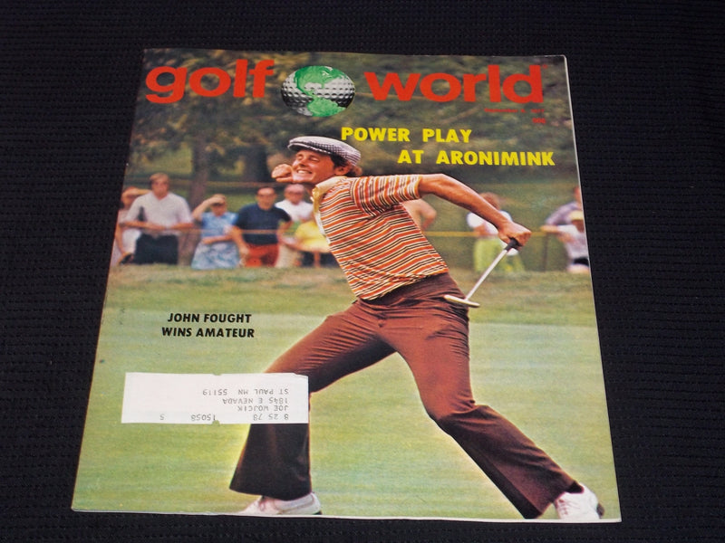 1977 SEPTEMBER 9 GOLF WORLD MAGAZINE - JOHN FOUGHT FRONT COVER - E 6600