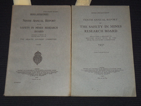 1930-1931 SAFETY IN MINES RESEARCH BOUND REPORTS LOT OF 2 ISSUES - J 7968