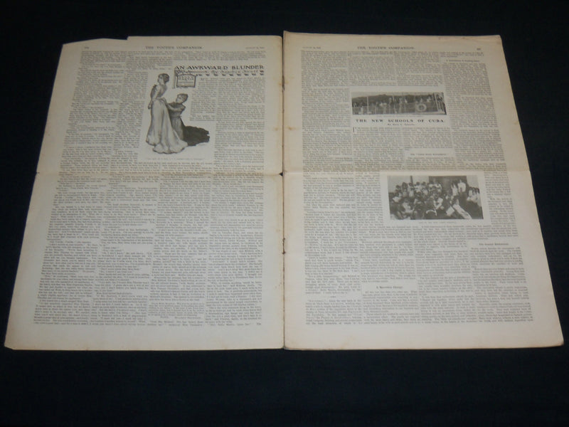 1900 YOUTH'S COMPANION MAGAZINE LOT OF 2 - FRIENDS BY EDITH WHARTON - ST 530W