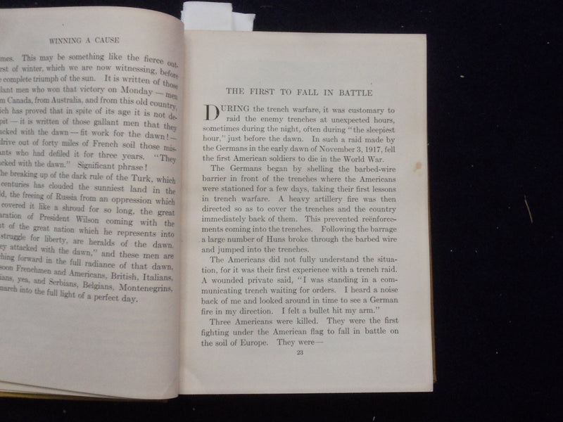 1919 WINNING A CAUSE HARDCOVER BOOK BY JOHN THOMPSON & INEZ BIGWOOD - KD 8461