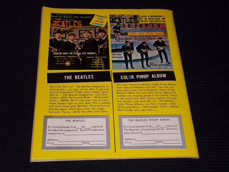 1964 JUNE TEEN SCREEN MAGAZINE - THE DAVE CLARK FIVE FRONT COVER - E 15038