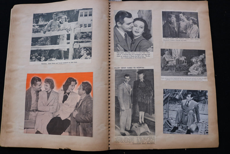 1930'S HOLLYWOOD STARS SCRAPBOOK - HENRY FONDA - CLARK GABLE - E 24946