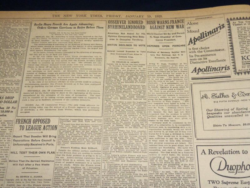 1923 JANUARY 19 NEW YORK TIMES - SINCLAIR REFUSES RECORDS TO SENATE - NT 7908